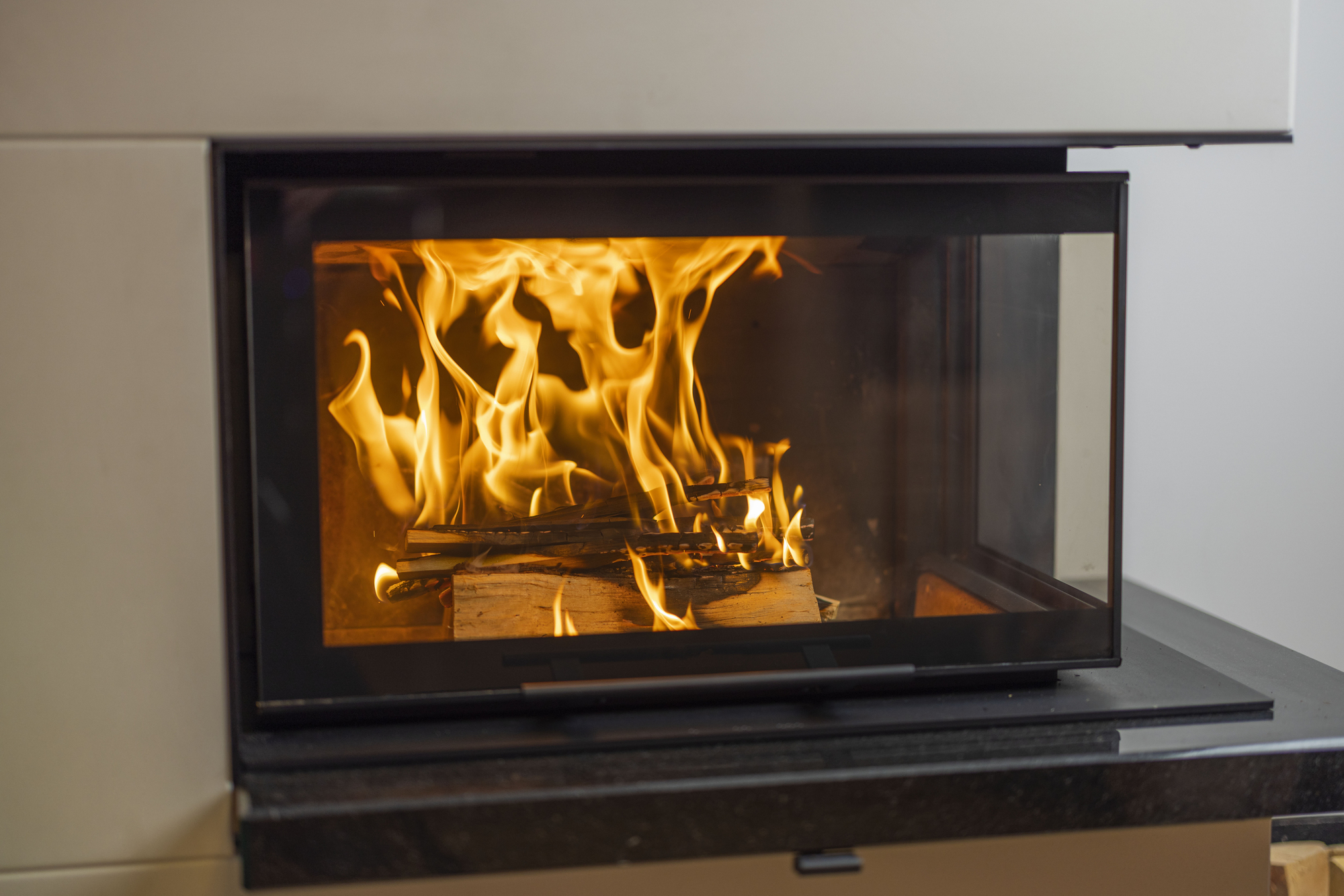 Modern stove installation — contemporary home